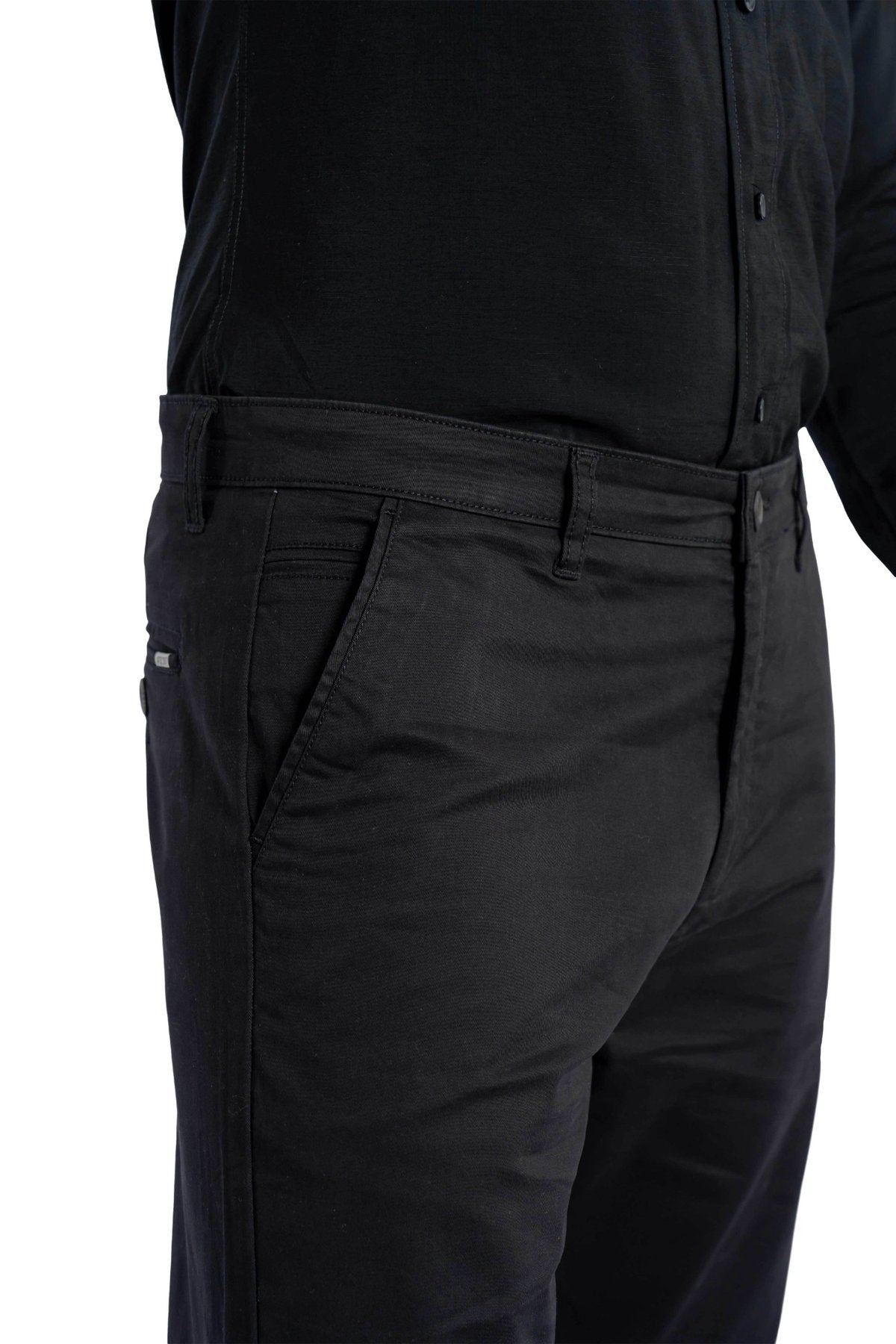 Ease Relaxed Fit Jet Black Trouser.