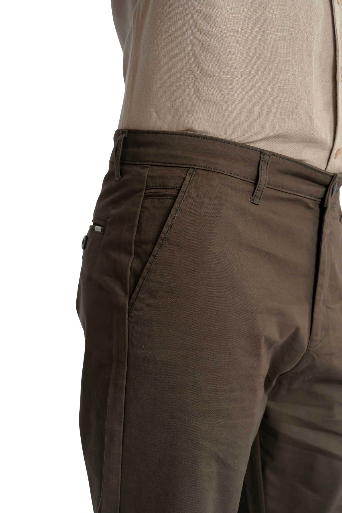 Ease Relaxed Fit Teak Wood Trouser.-zoom-1