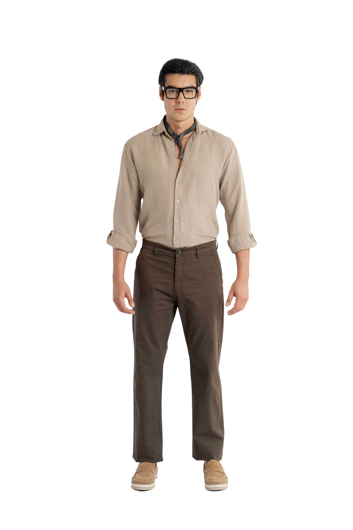 Ease Relaxed Fit Teak Wood Trouser.-zoom-4
