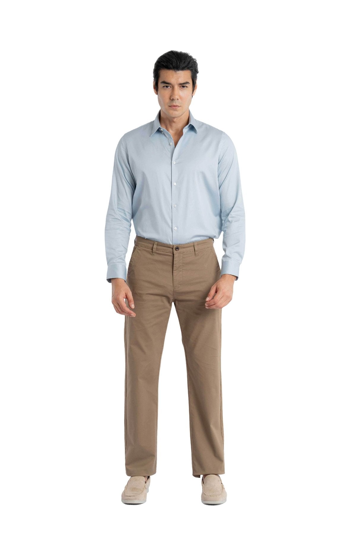 Ease Relaxed Fit Umber Brown Trouser.-zoom-4