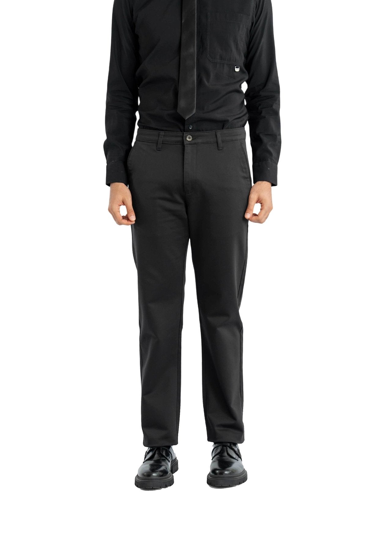 Edge Relaxed Fit Jet Black Trouser.-zoom-featured