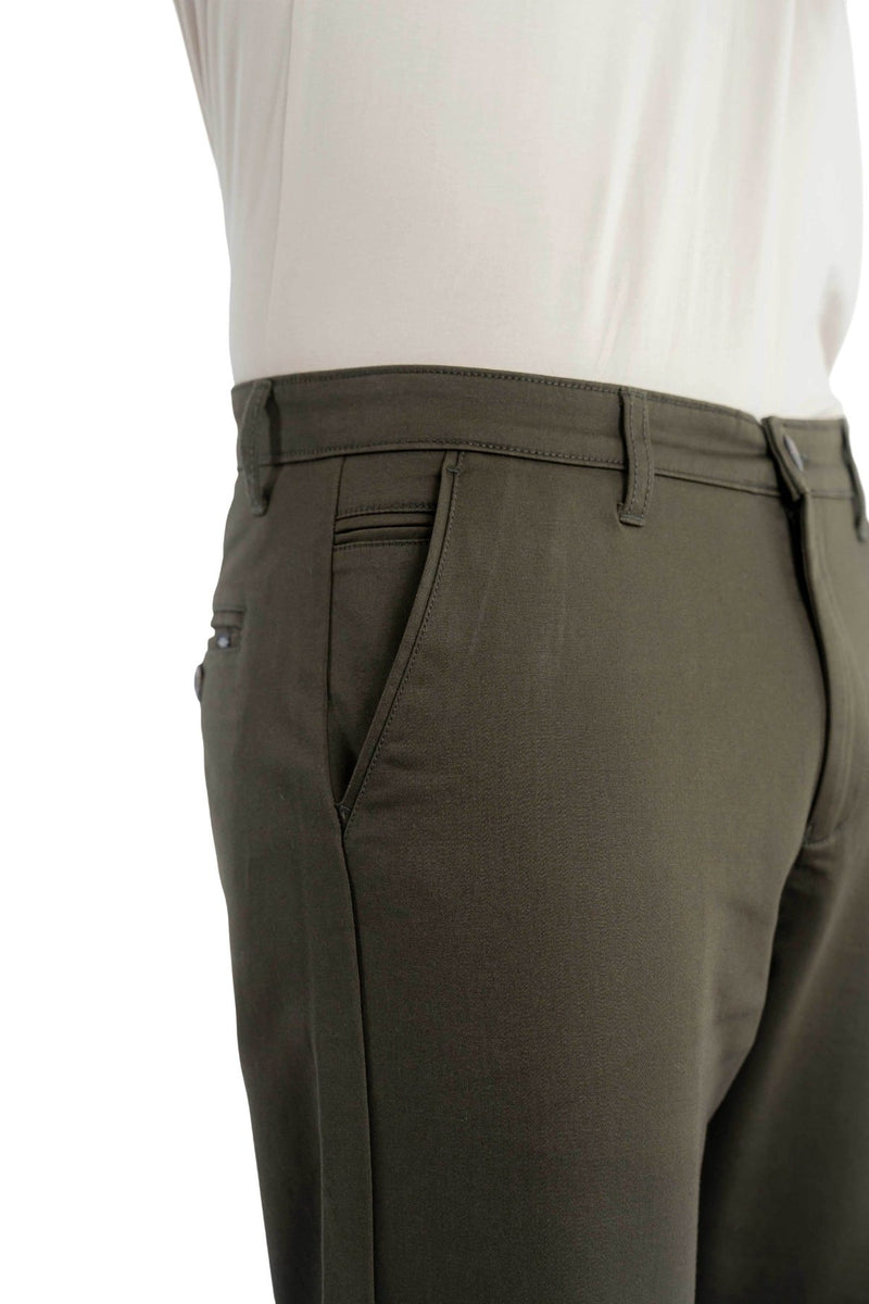 Edge Relaxed Fit Olive Green Trouser.-zoom-