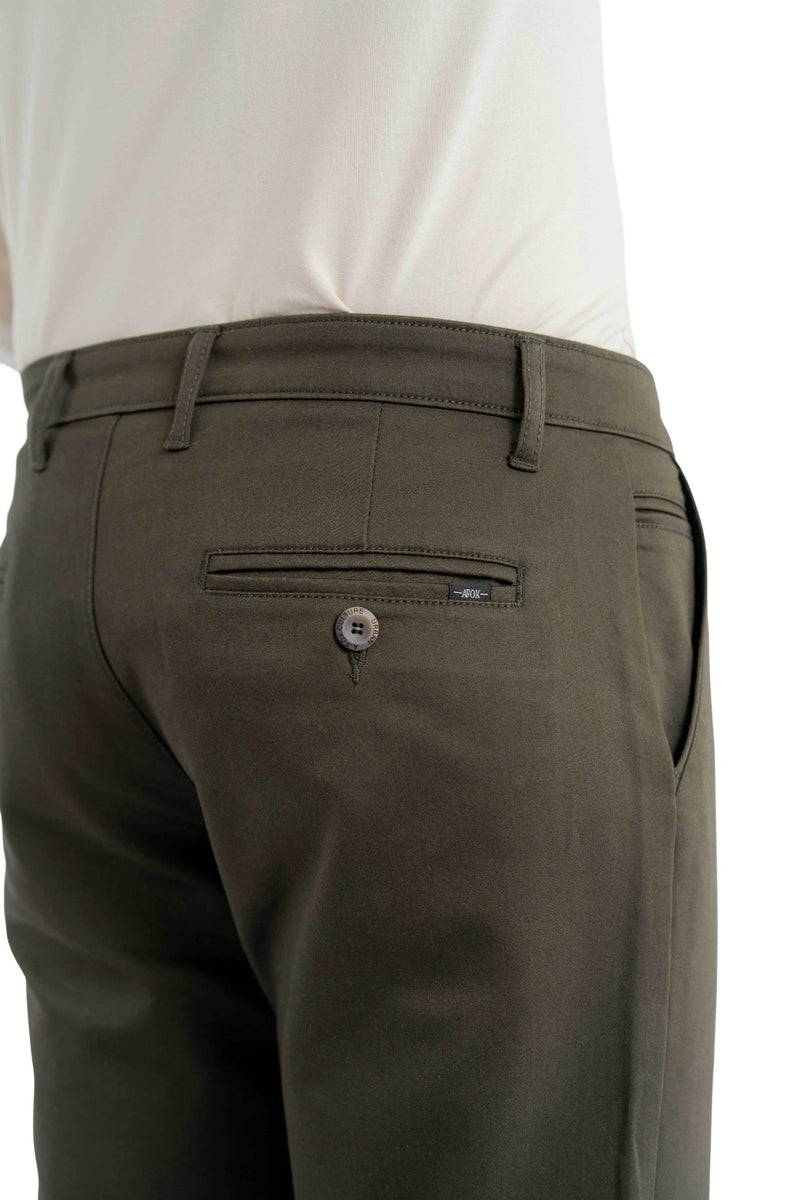 Edge Relaxed Fit Olive Green Trouser.-zoom-
