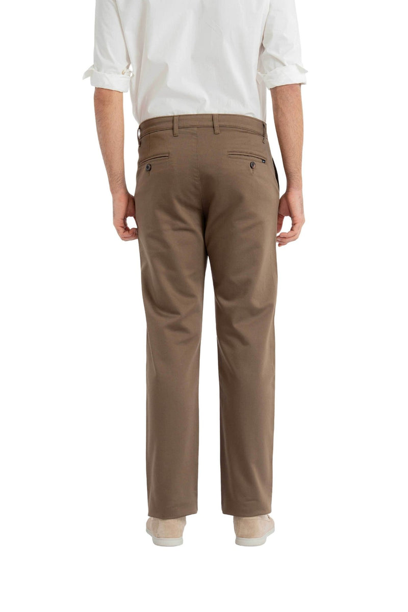 Edge Relaxed Fit Walnut Brown Trouser.-zoom-