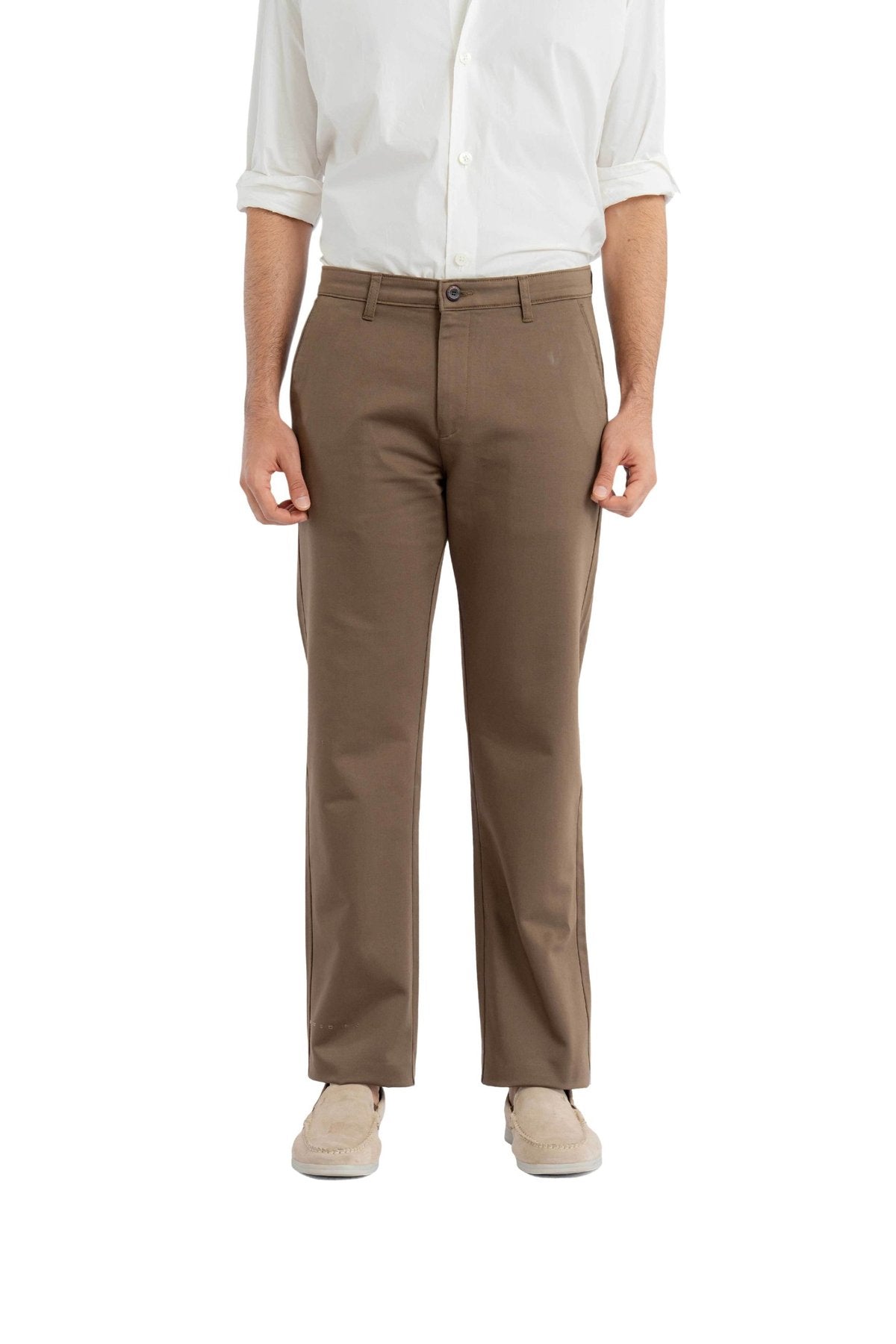Edge Relaxed Fit Walnut Brown Trouser.