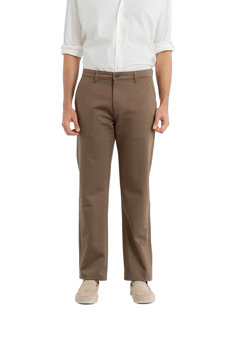Edge Relaxed Fit Walnut Brown Trouser.-zoom-