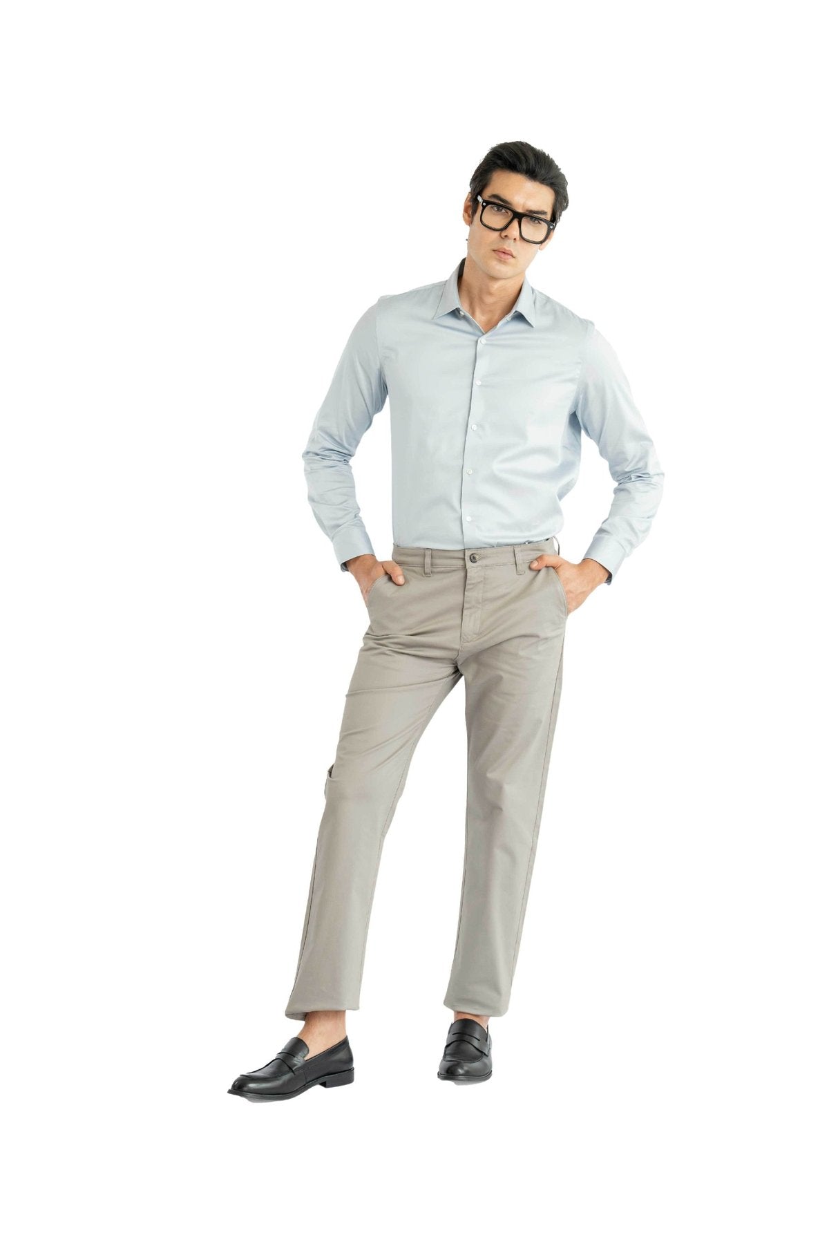 Motion Relaxed Fit Charcoal Grey Trouser.-5