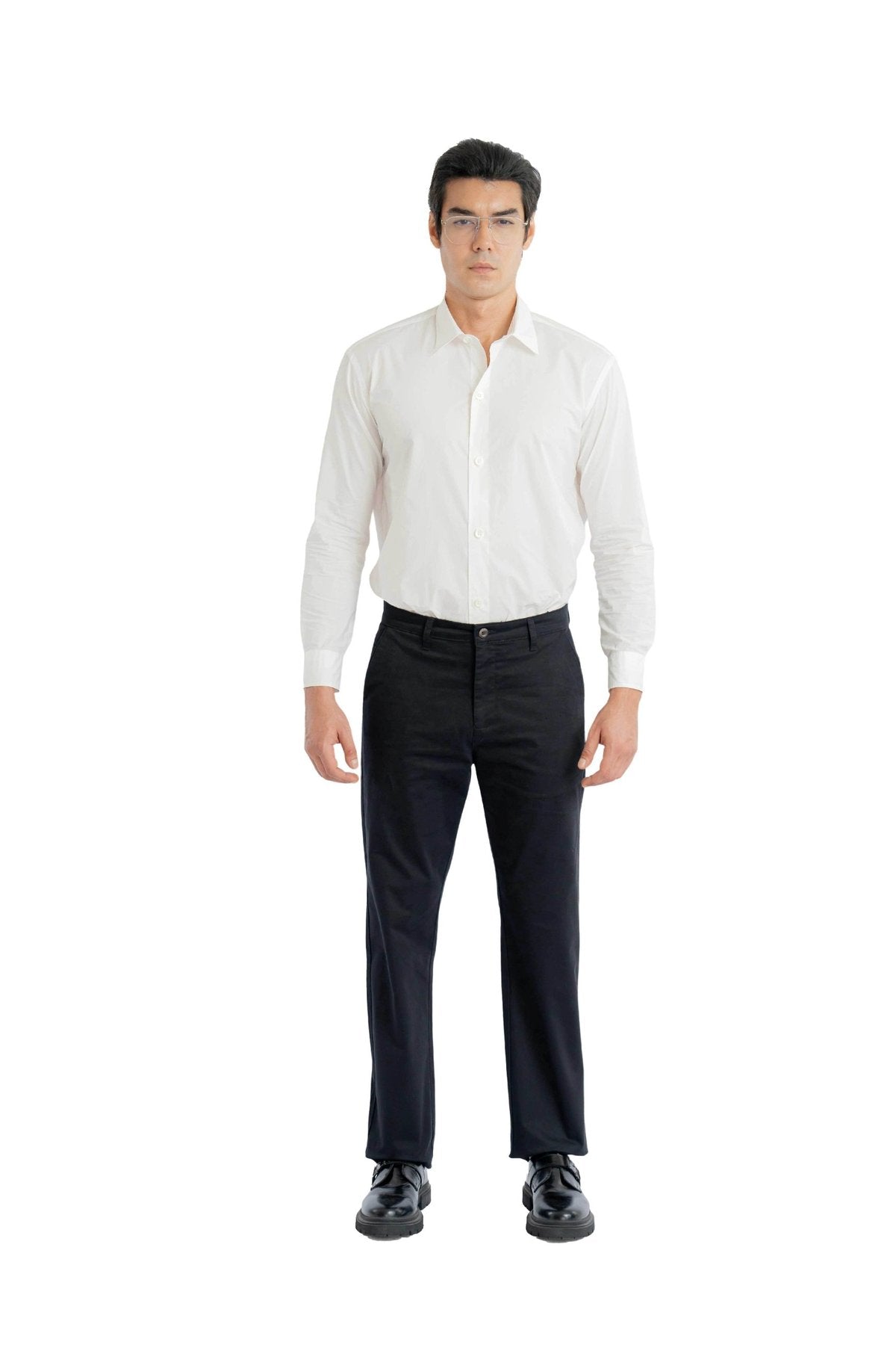 Motion Relaxed Fit Jet Black Trouser.-4