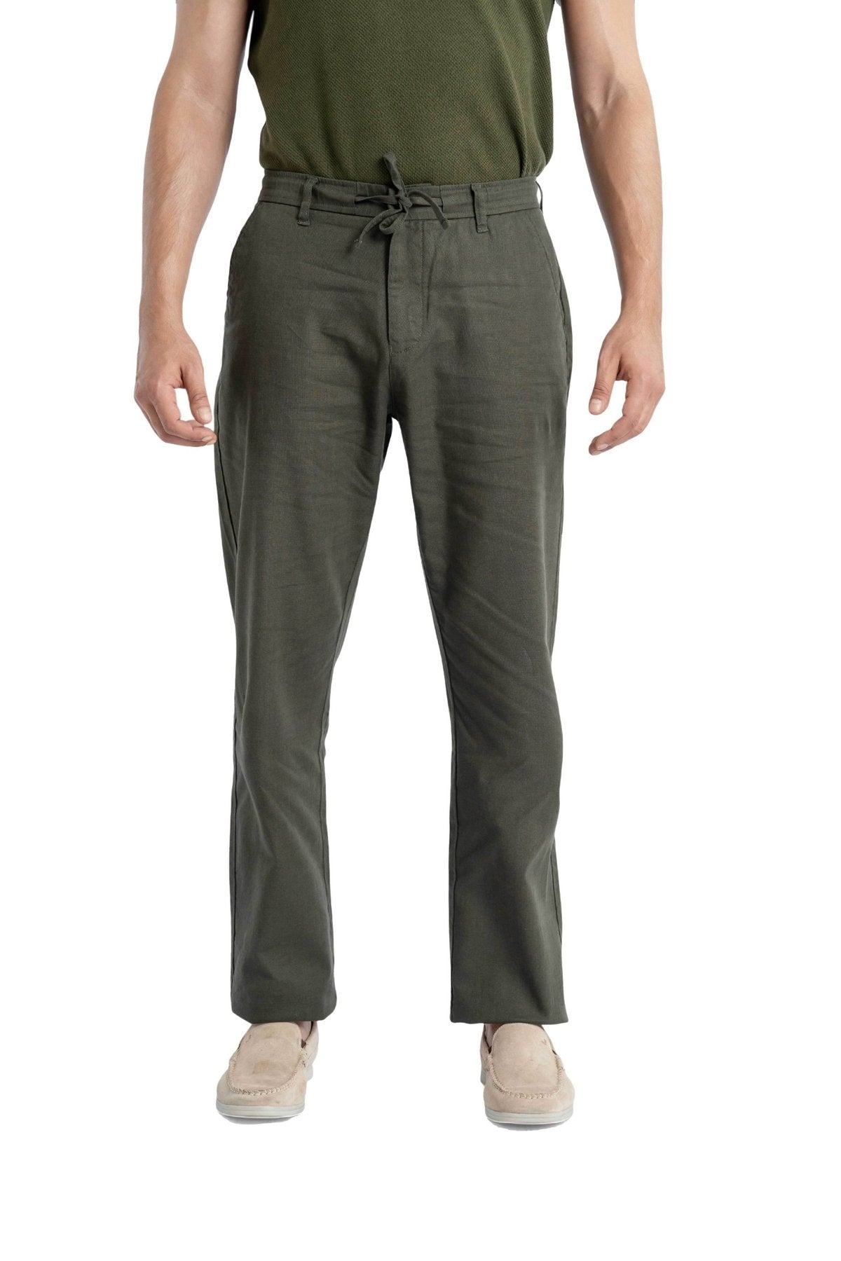 Air Relaxed Fit Olive Green Trouser.-featured