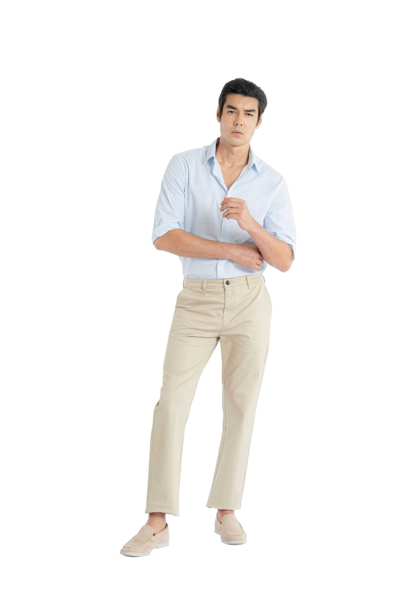 Motion Relaxed Fit Sand Fawn Trouser.-zoom-