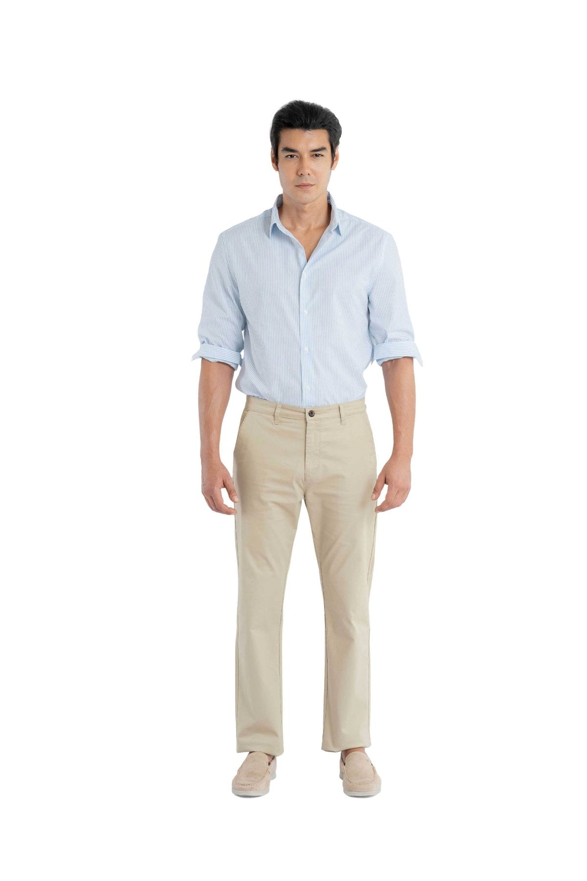 Motion Relaxed Fit Sand Fawn Trouser.-4