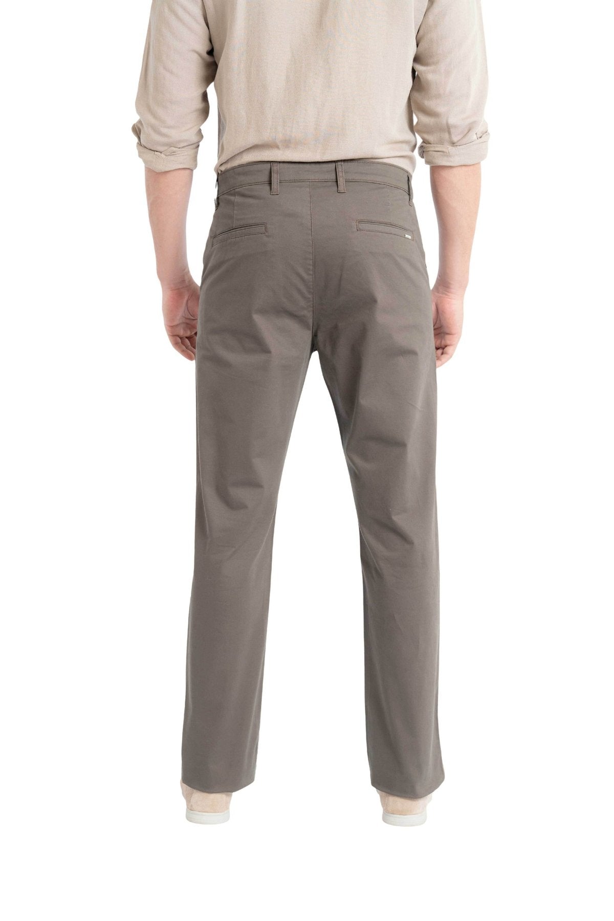Motion Relaxed Fit Walnut Wood Trouser.-zoom-3