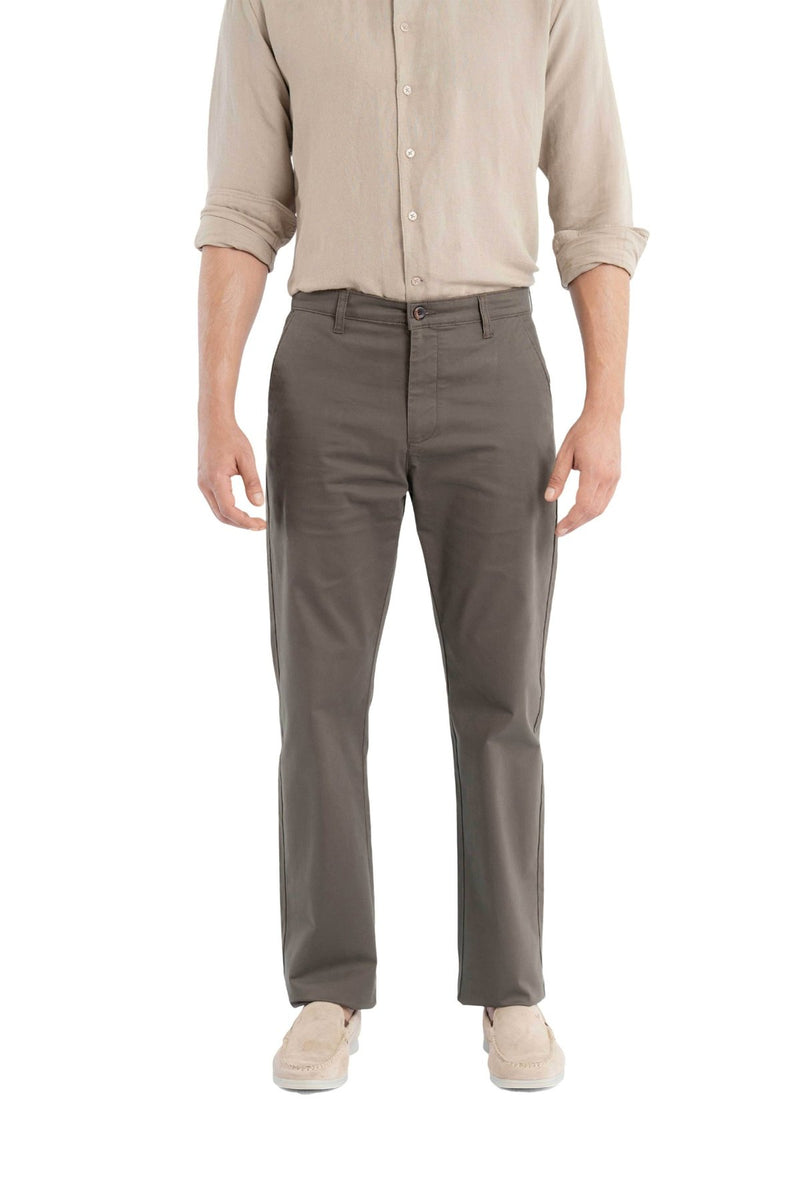 Motion Relaxed Fit Walnut Wood Trouser.-zoom-
