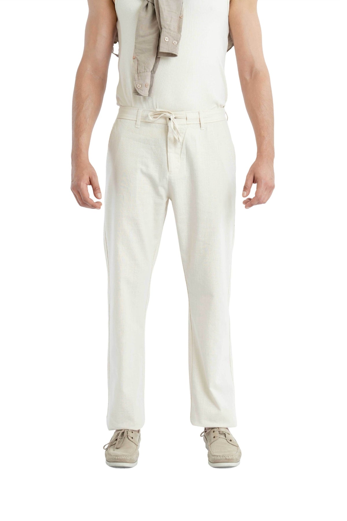 Air Relaxed Fit Soft Cream Trouser.