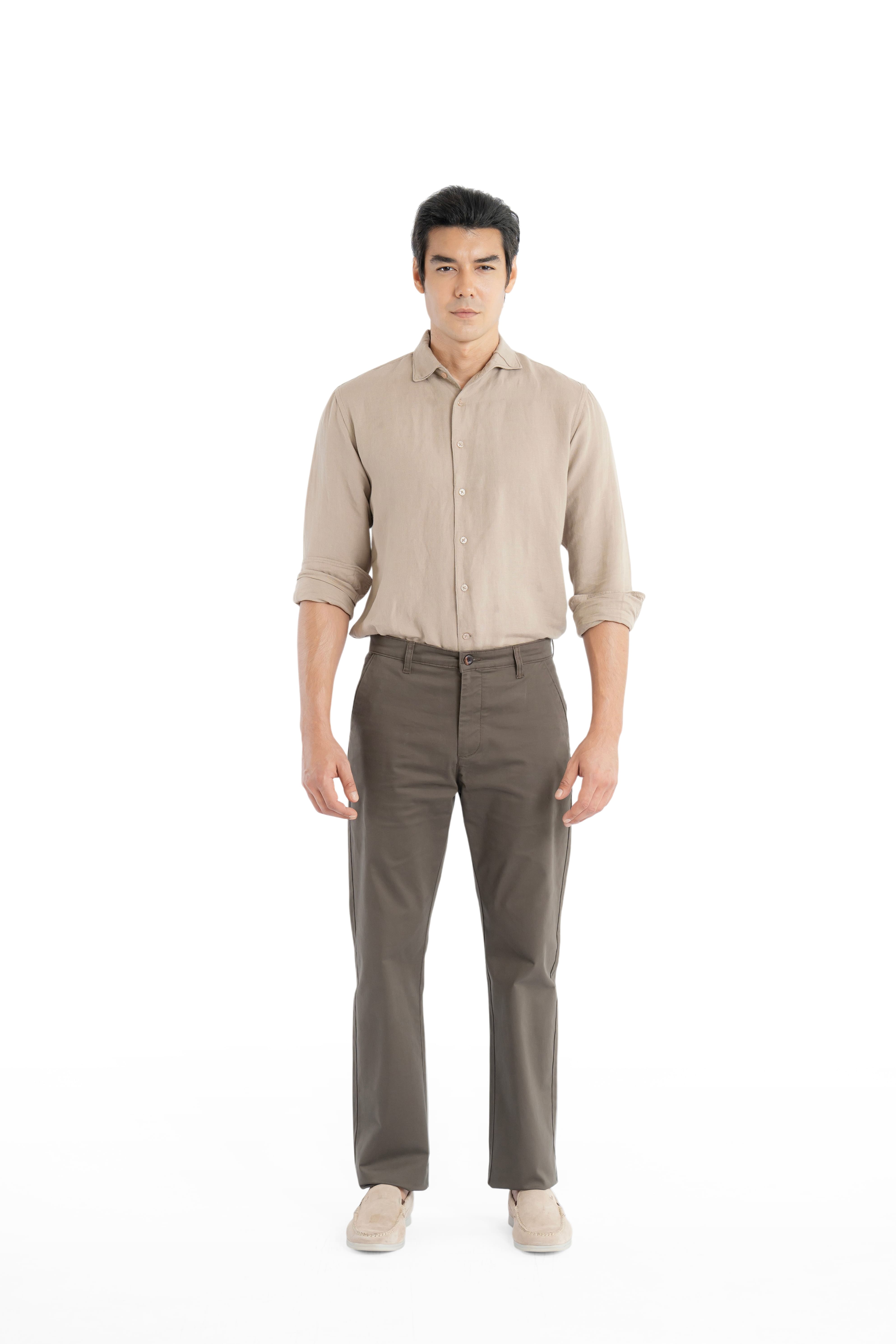 Edge Relaxed Fit  Driftwood Trouser-zoom-1