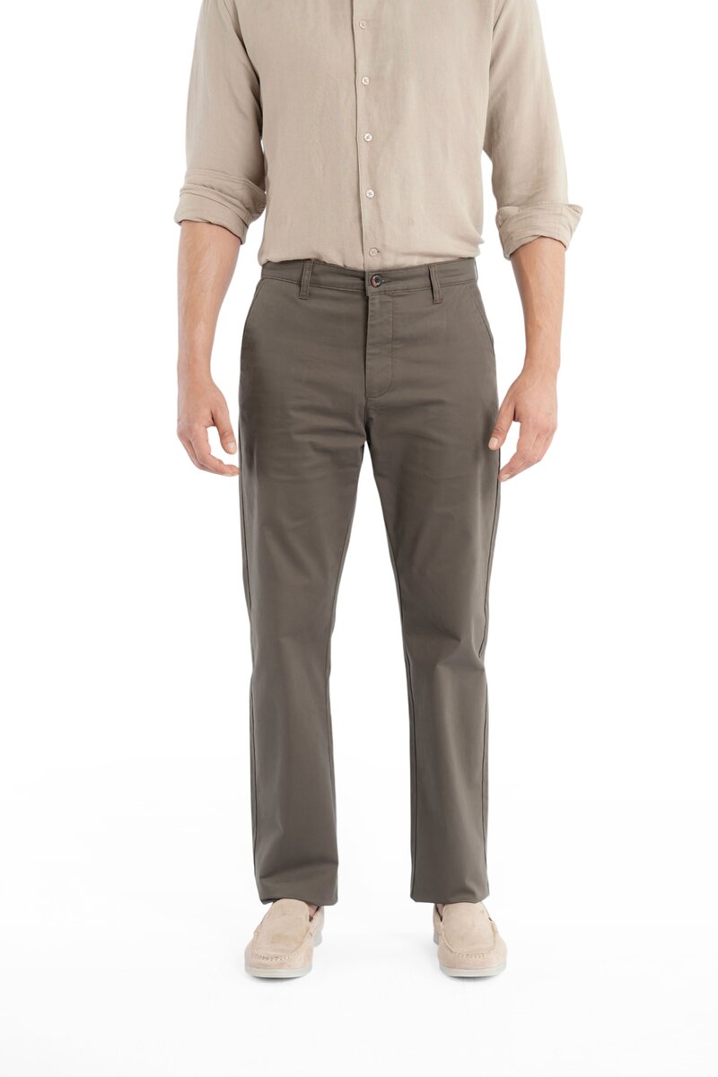 Motion Relaxed Fit Walnut Wood Trouser