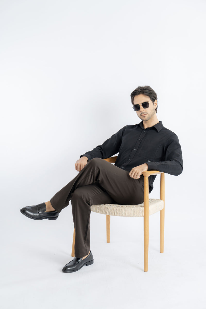 Edge Relaxed Fit Onyx Black Trouser-zoom-