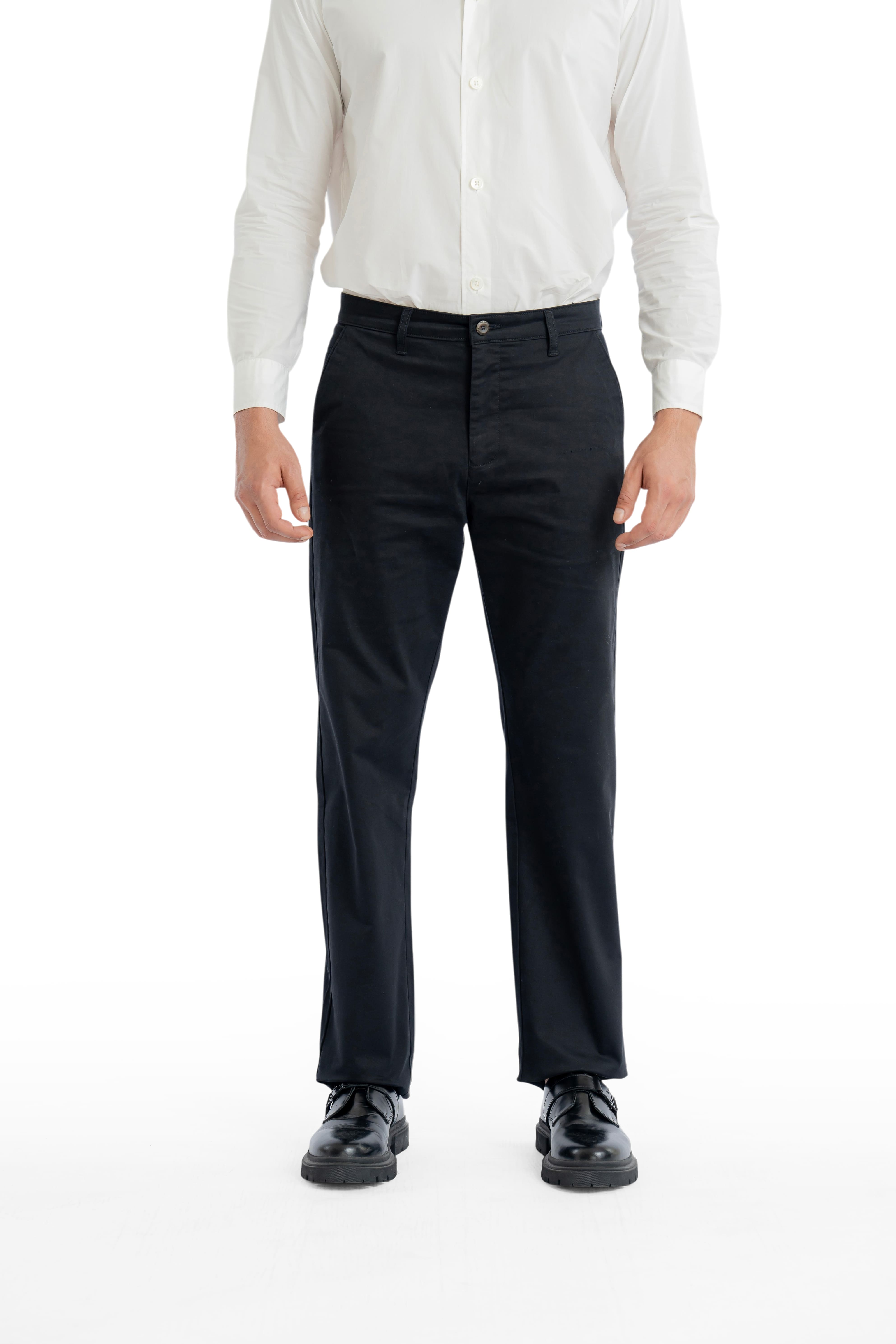 Motion Relaxed Fit Jet Black Trouser