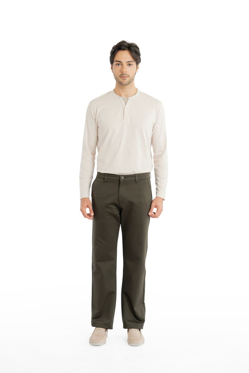 Edge Relaxed Fit Olive Moss Trouser-zoom-