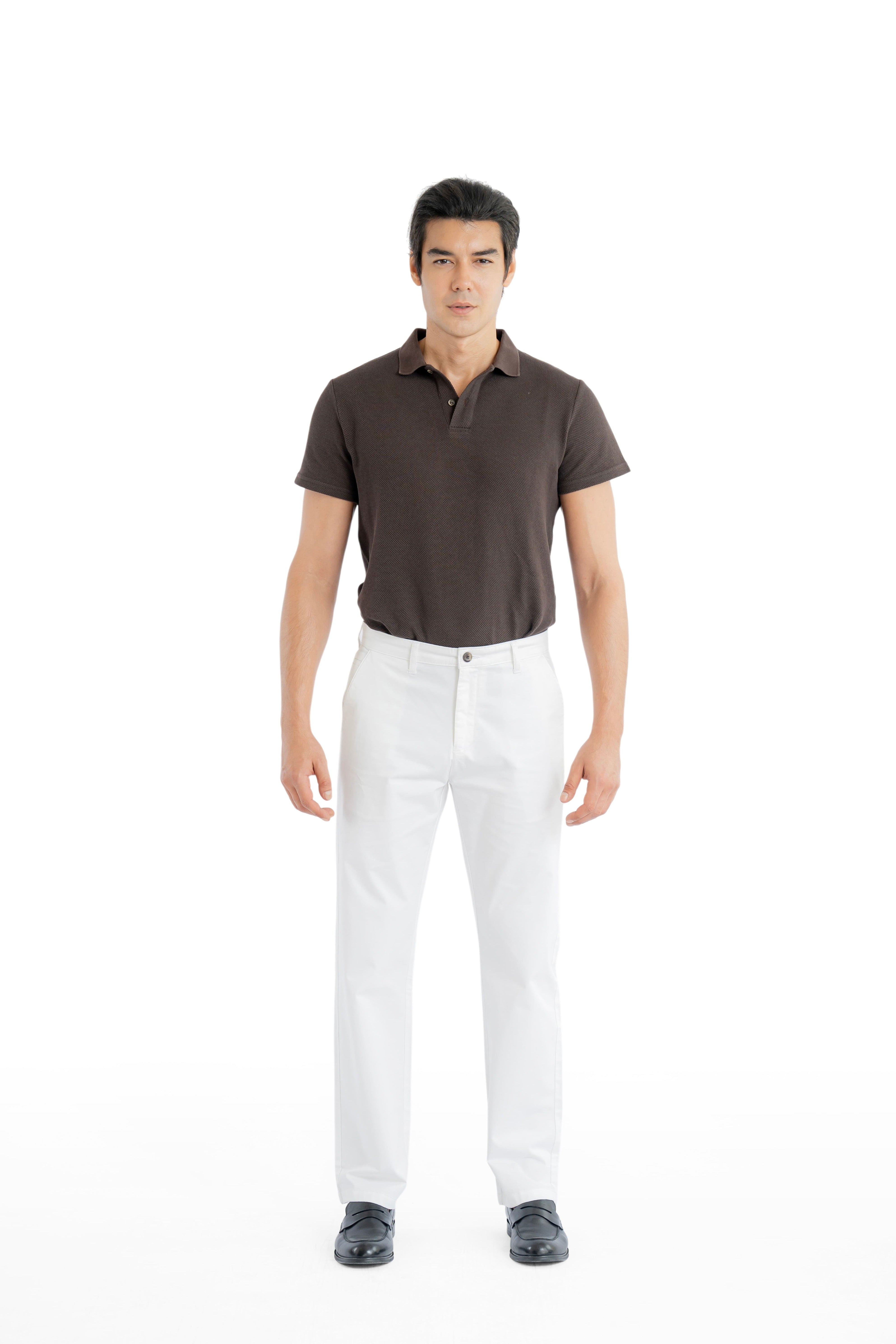 Motion Relaxed Fit Pure White Trouser