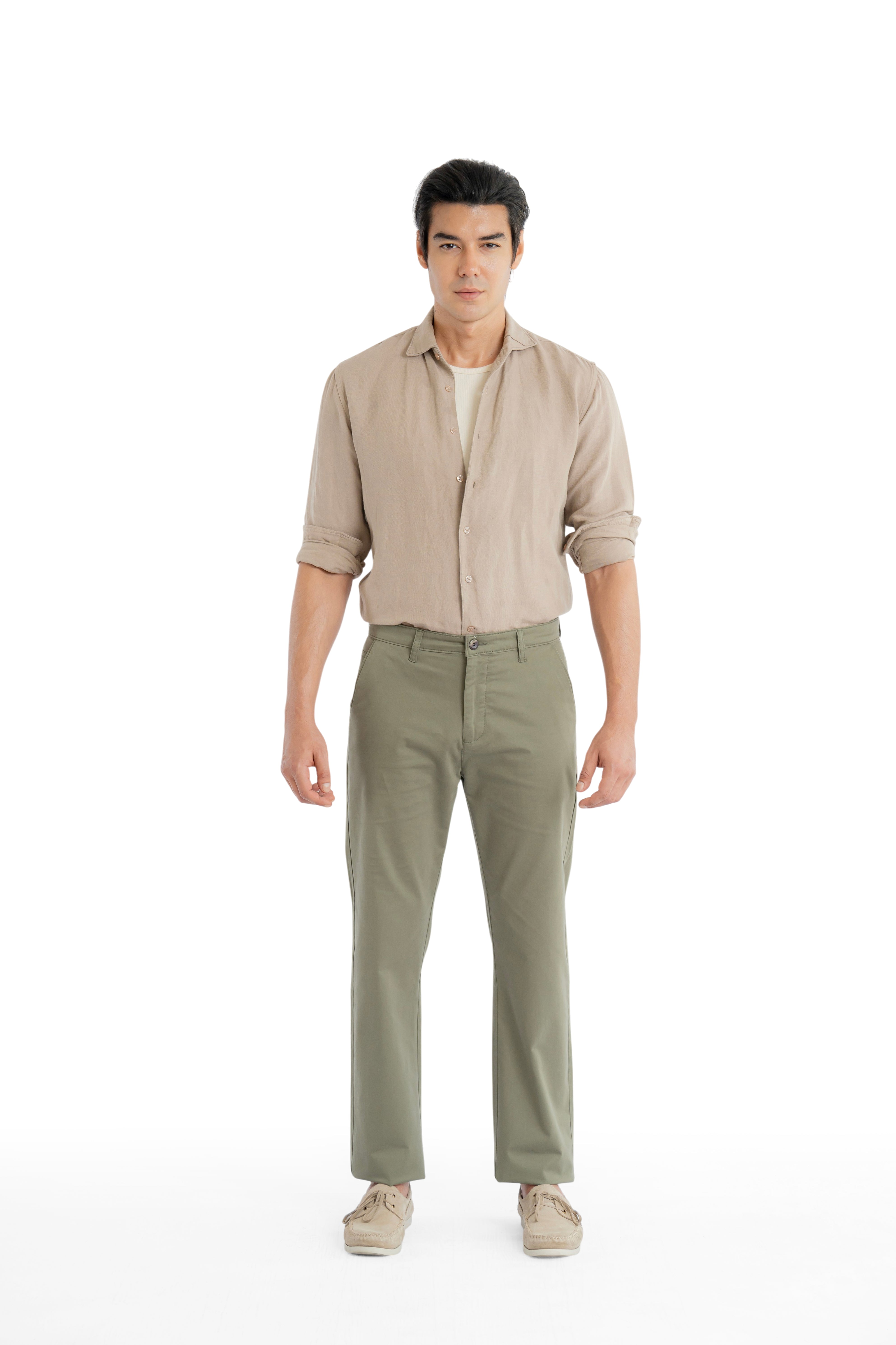Motion Relaxed Fit Forest Green Trouser
