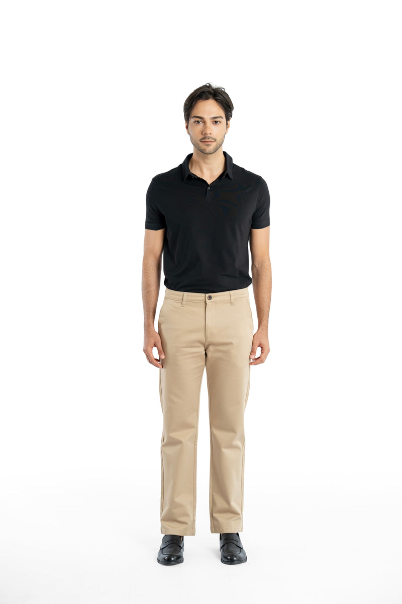 Edge Relaxed Fit Sandstone Beige Trouser-zoom-