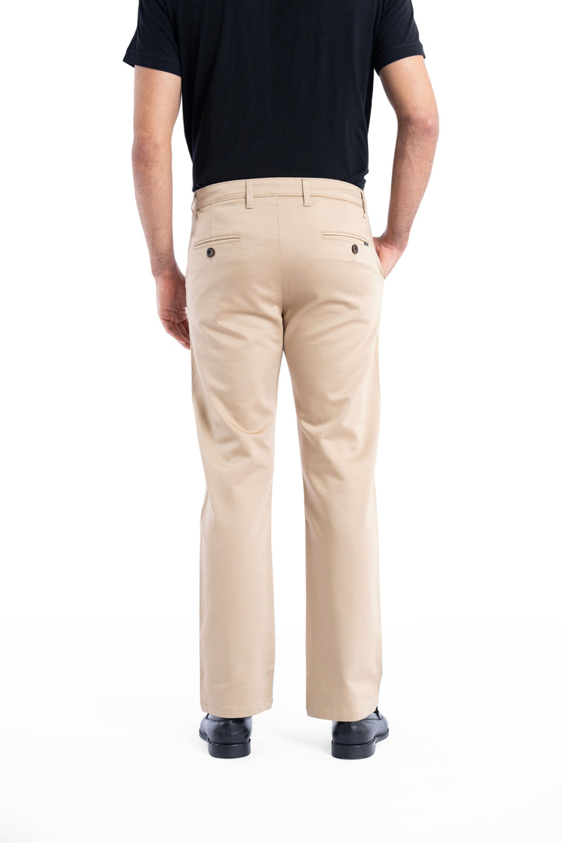 Edge Relaxed Fit Sandstone Beige Trouser-zoom-