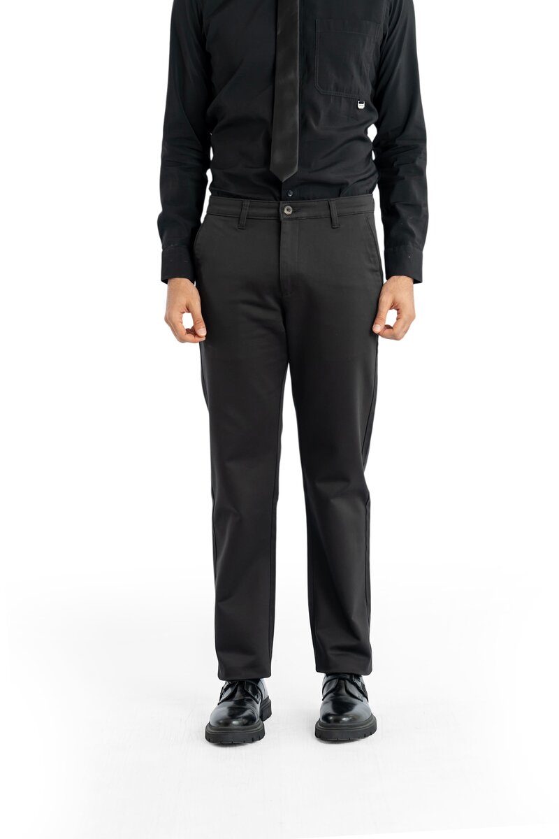 Edge Relaxed Fit Jet Black Trouser