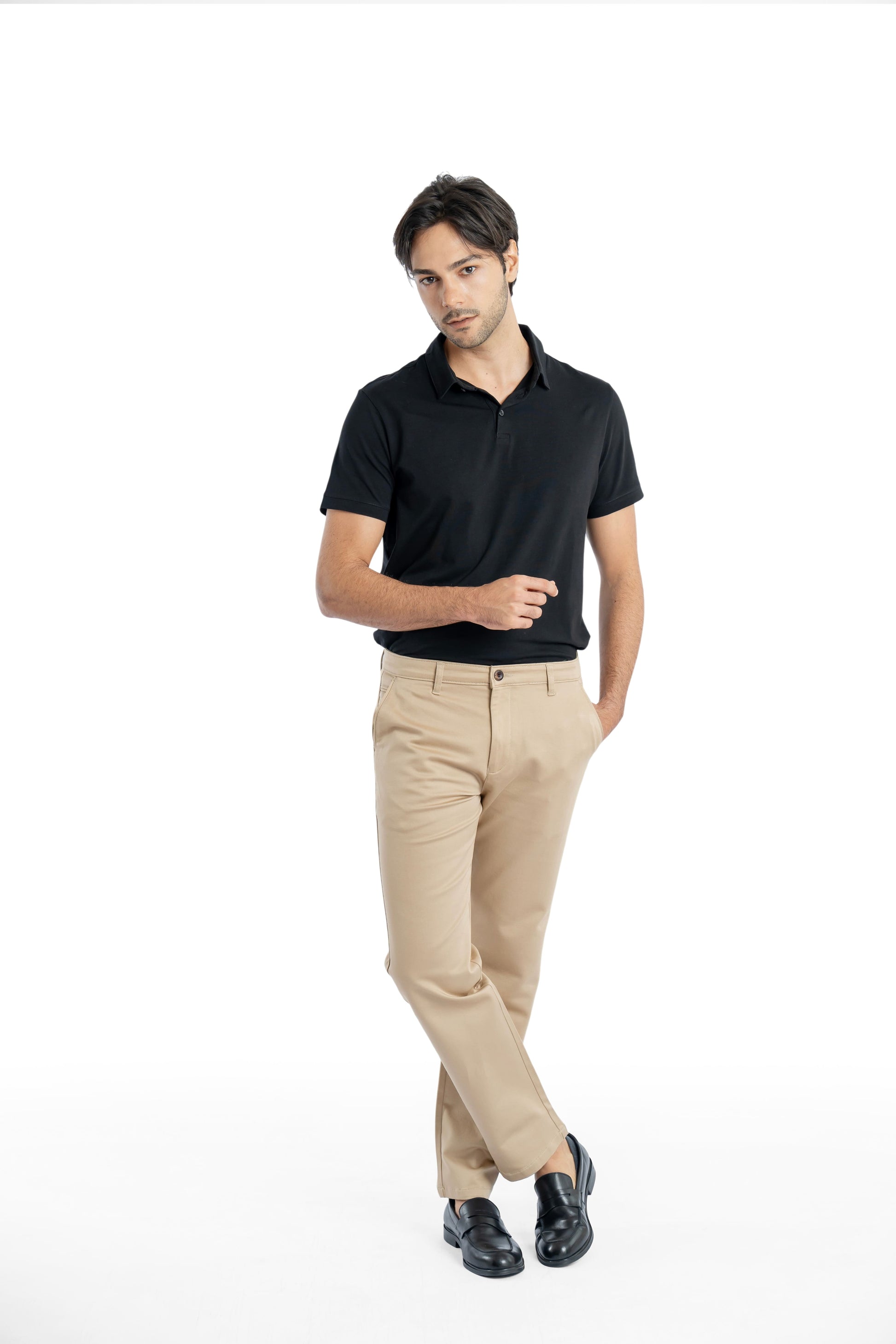 Edge Relaxed Fit Sandstone Beige Trouser-6