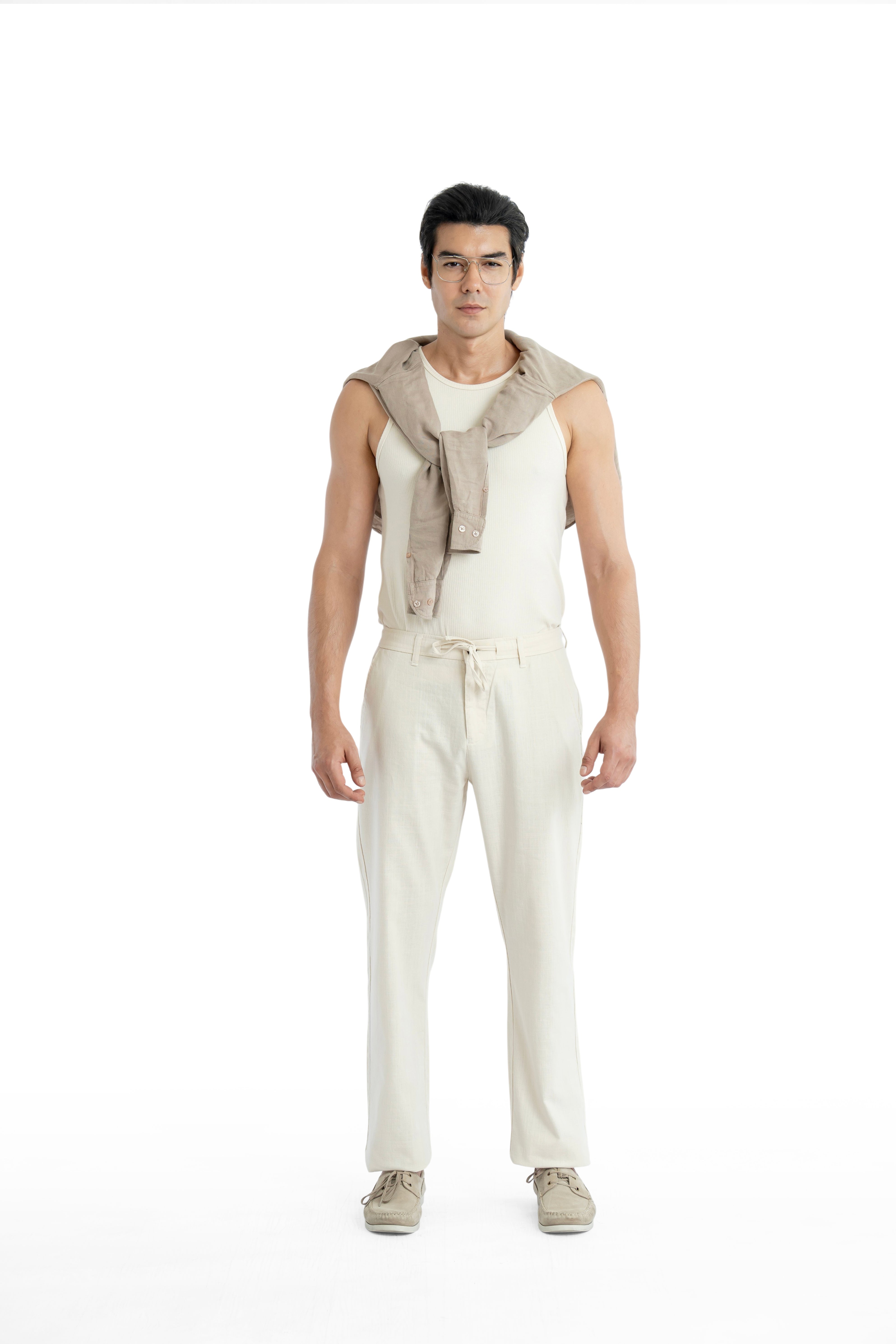 Air Relaxed Fit Soft Cream Trouser