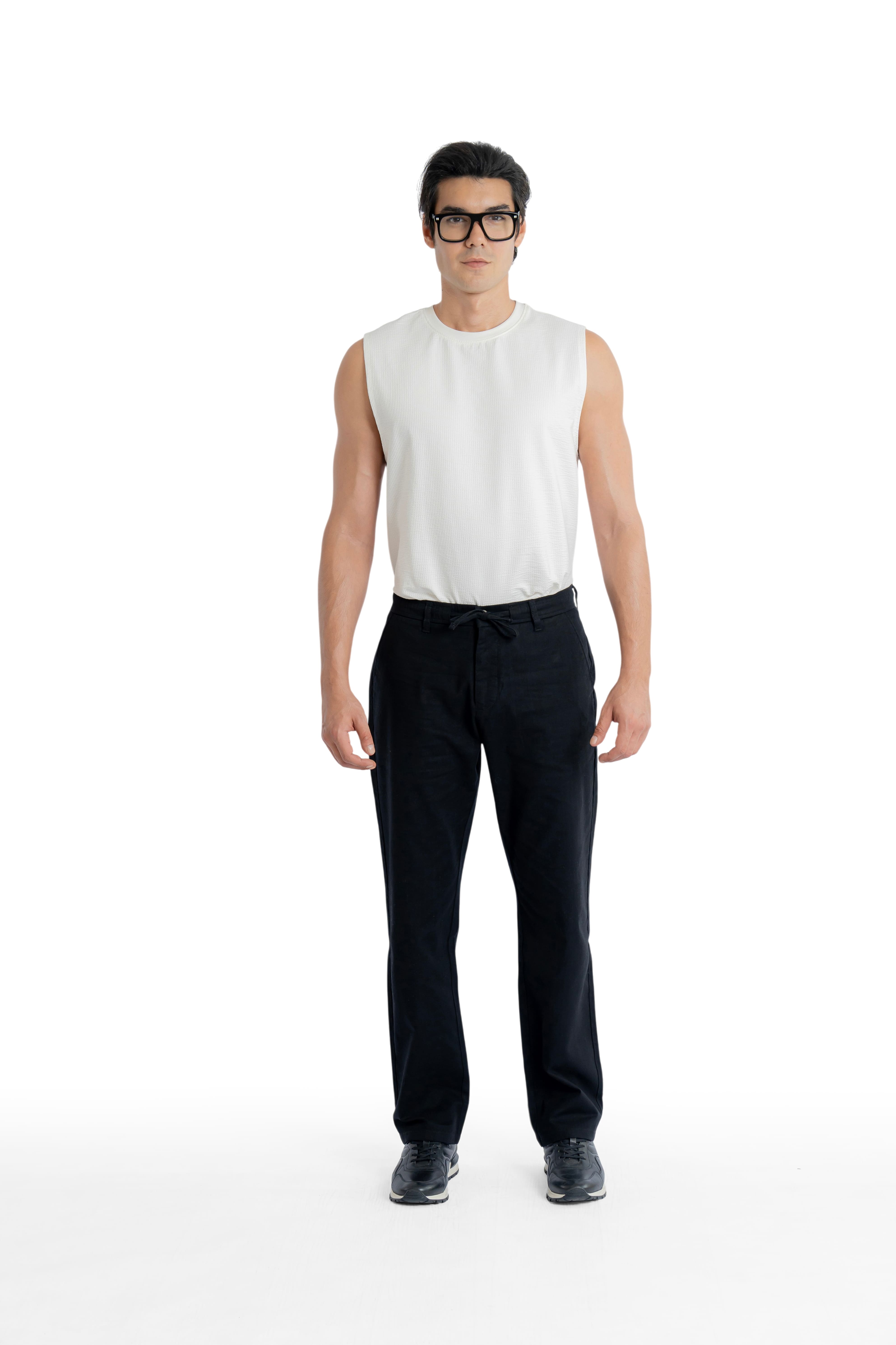 Air Relaxed Fit Jet Black Trouser