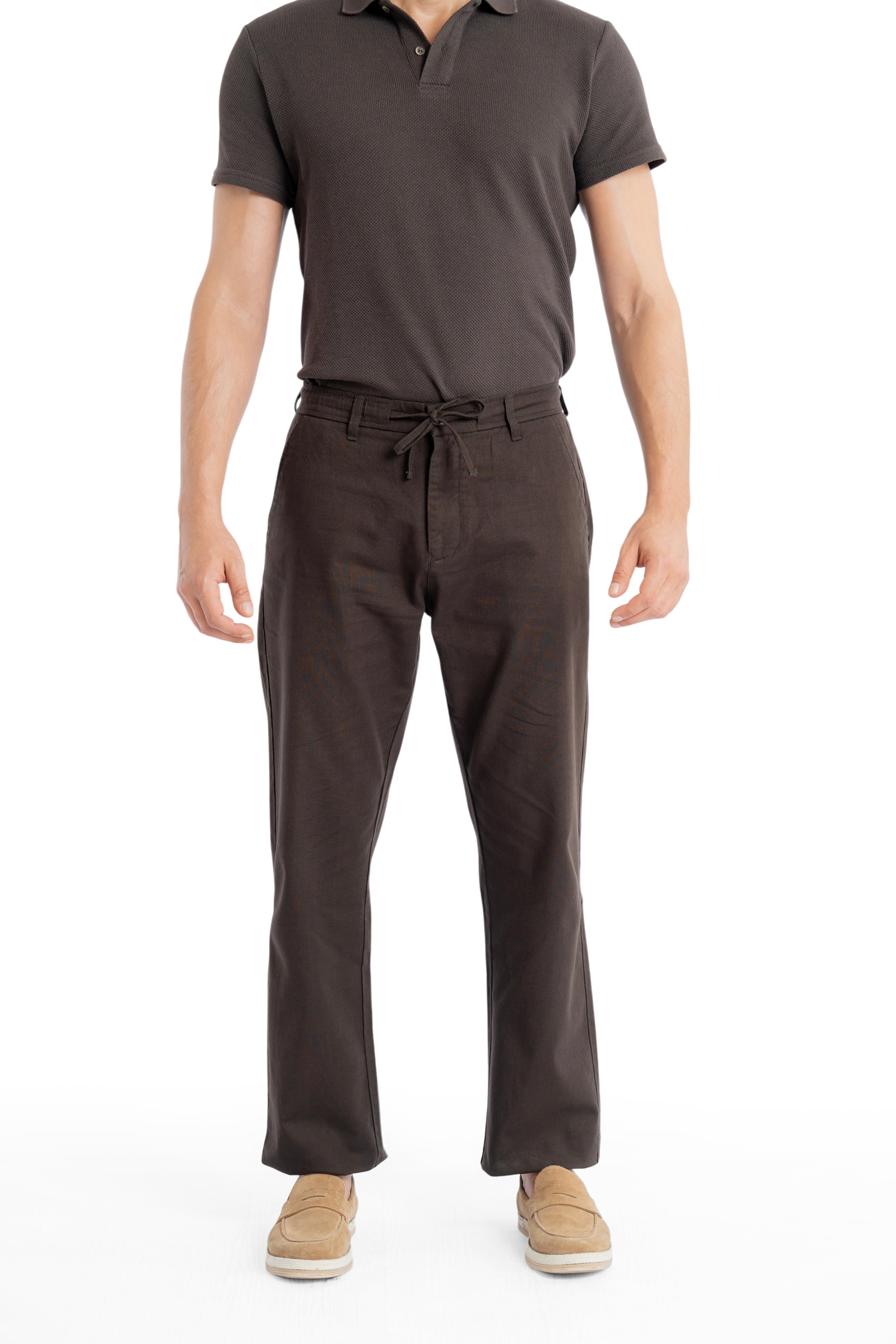 Air Relaxed Fit Espresso Coffee Trouser
