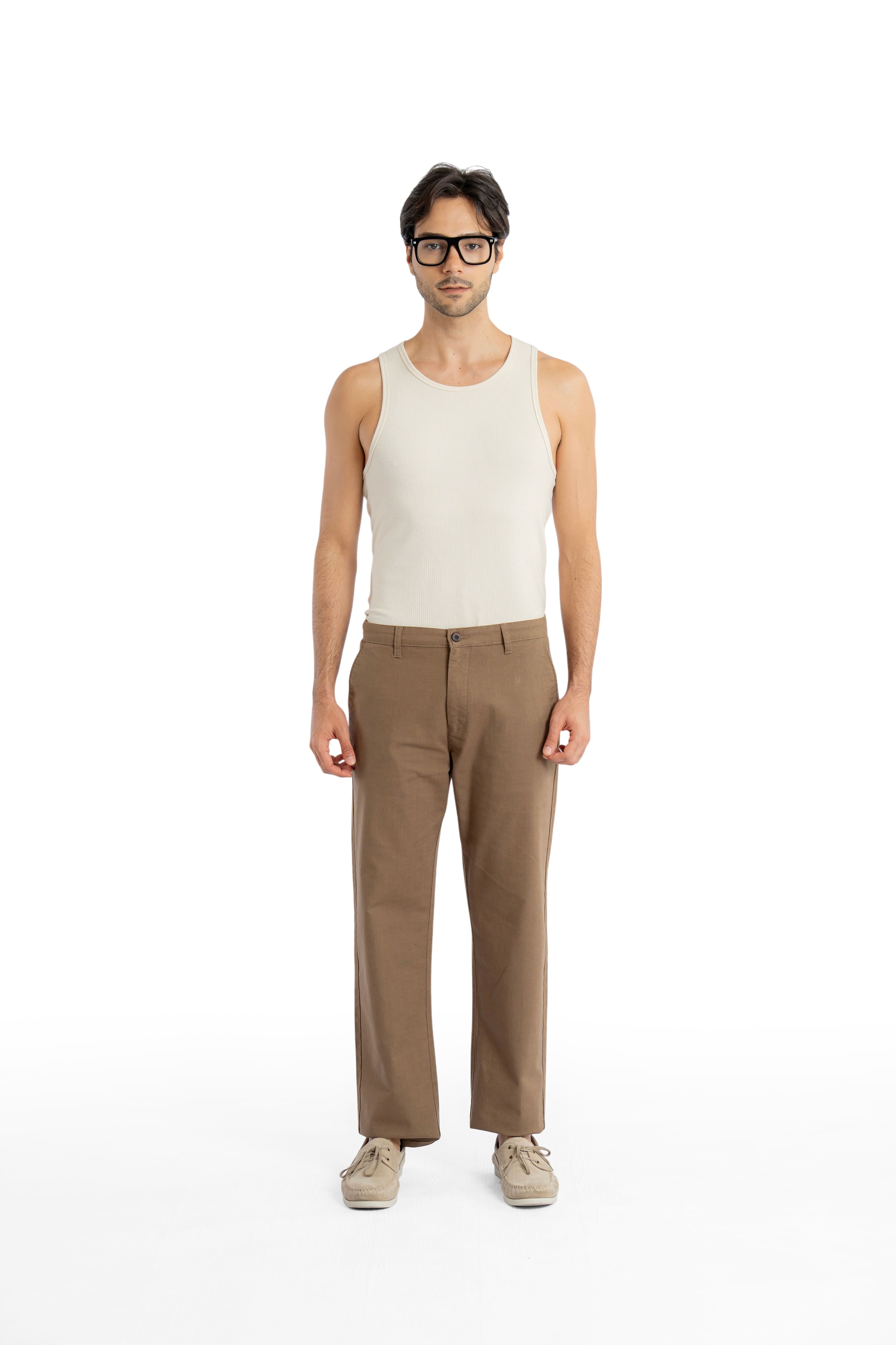 Coast Relaxed Fit Walnut Wood Trouser