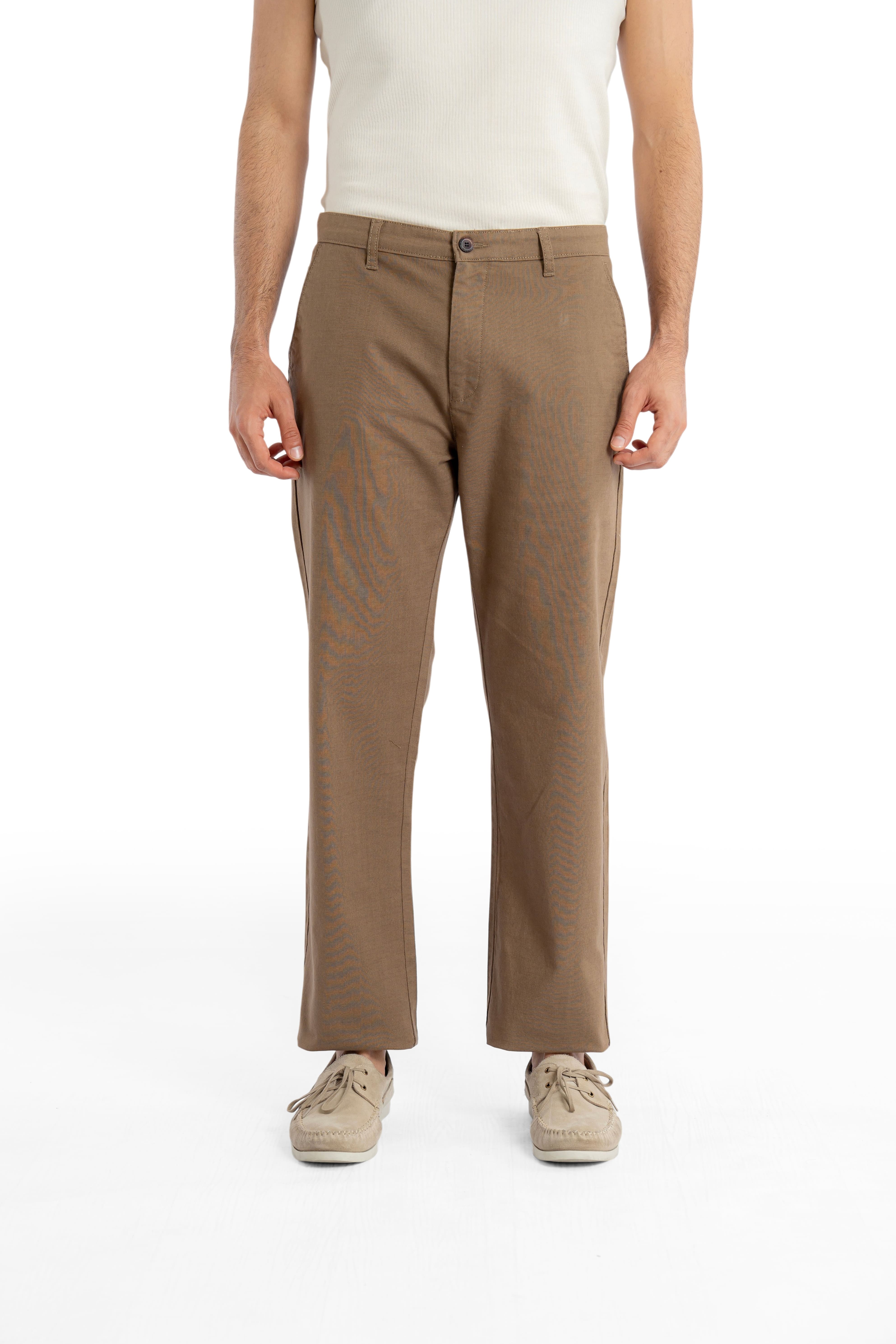 Coast Relaxed Fit Walnut Wood Trouser