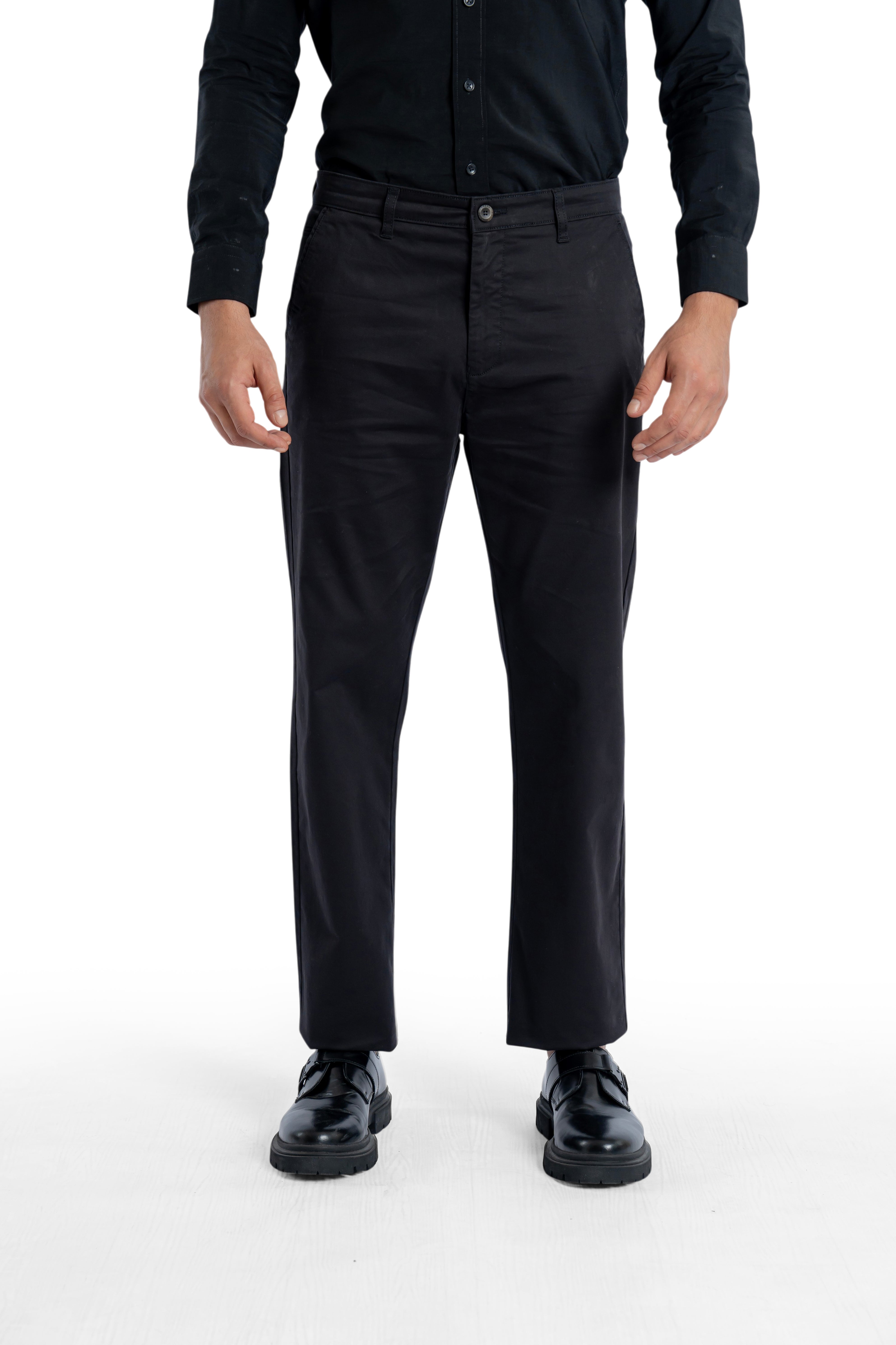 Ease Relaxed Fit Jet Black Trouser
