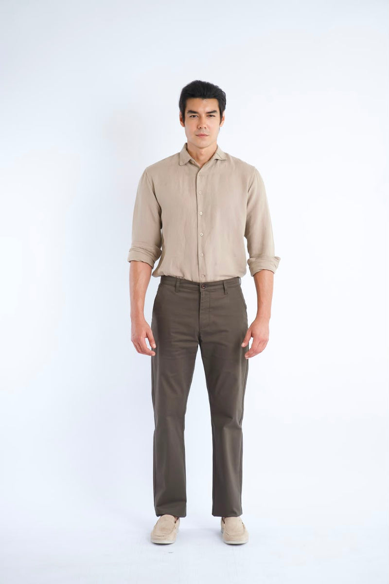 Motion Relaxed Fit Fawn Beige Trouser-zoom-