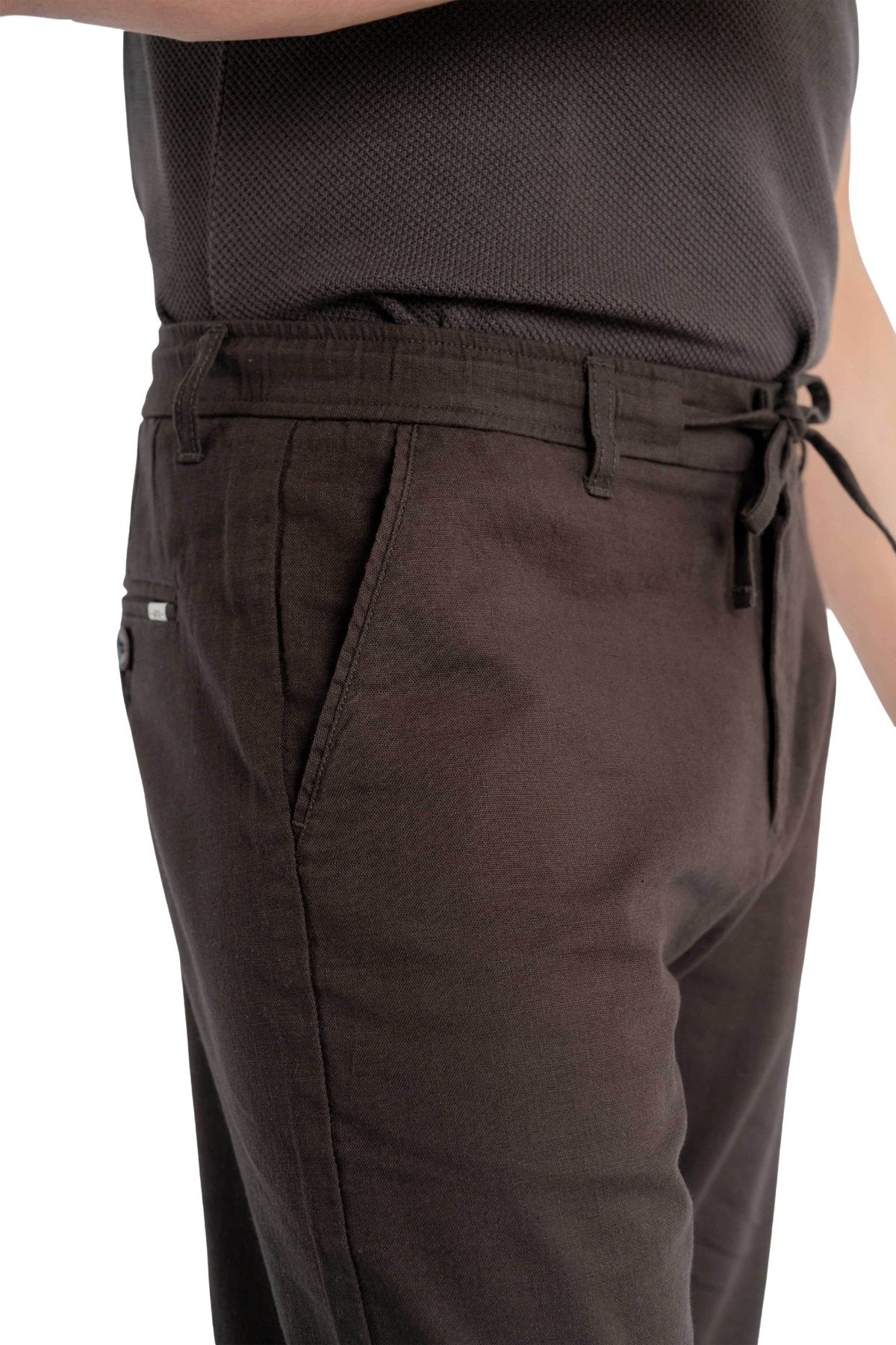 Air Relaxed Fit Espresso Coffee Trouser.-1