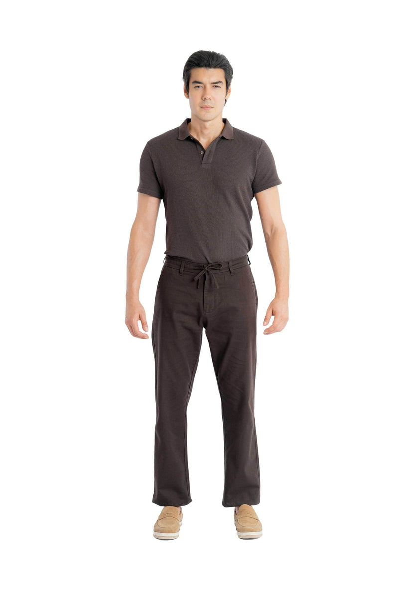 Air Relaxed Fit Espresso Coffee Trouser.-zoom-