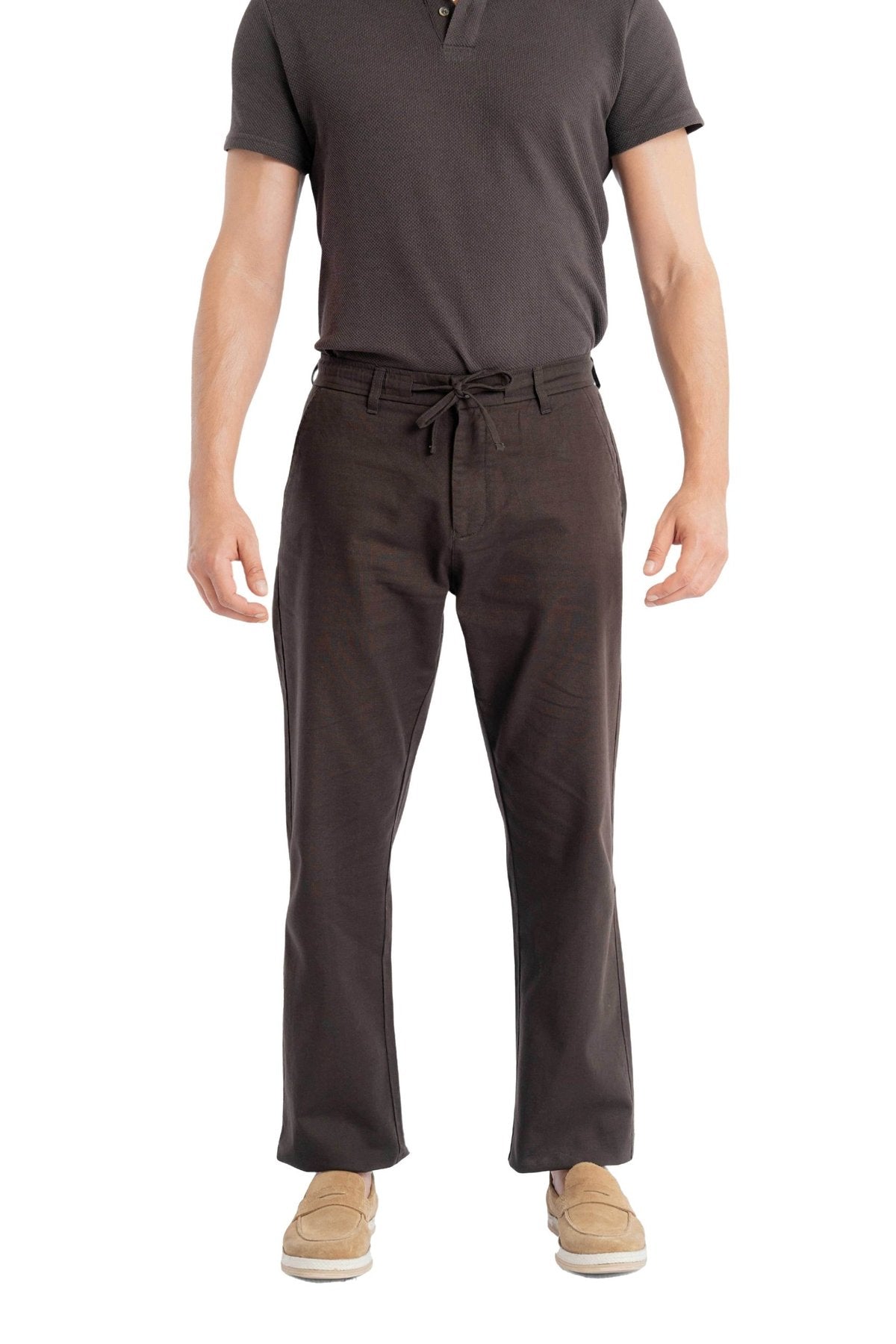 Air Relaxed Fit Espresso Coffee Trouser.-zoom-featured