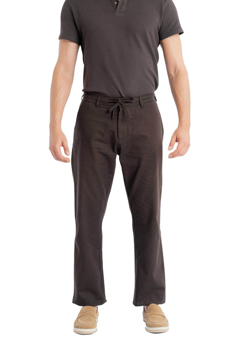 Air Relaxed Fit Espresso Coffee Trouser.-zoom-